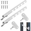 2 Pack Window Locks, Child Safety Cat Window Guard, Adjustable Position Window Restrictors for Upvc, Aluminum Window Latch Stay Hold Open