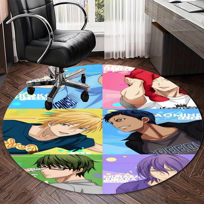 Personalized Kuroko's Basketball Round Chair Office Rug - Perfect for Mat, Office Chair & More - Ideal Gift for Birthdays and Holidays