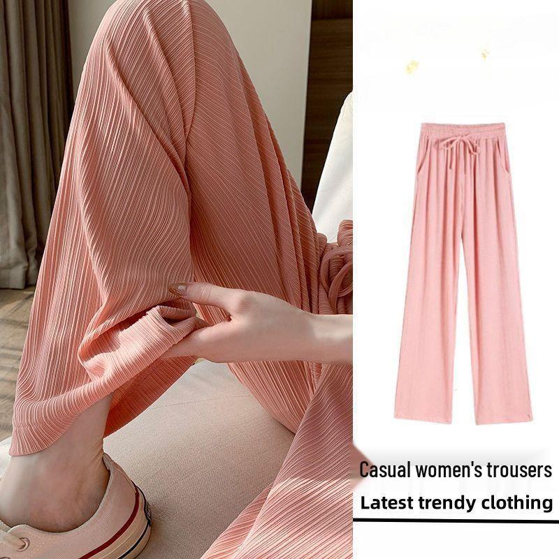 

Women s American Style High Waist Grey Wide-Leg Sweatpants, Spring/Autumn 2026 - Loose Fit, Slimming, Casual Drape. L (100-115 lbs)