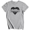 Retro Sacramento Kalifornien Skyline Herz Abgenutztes T-Shirt