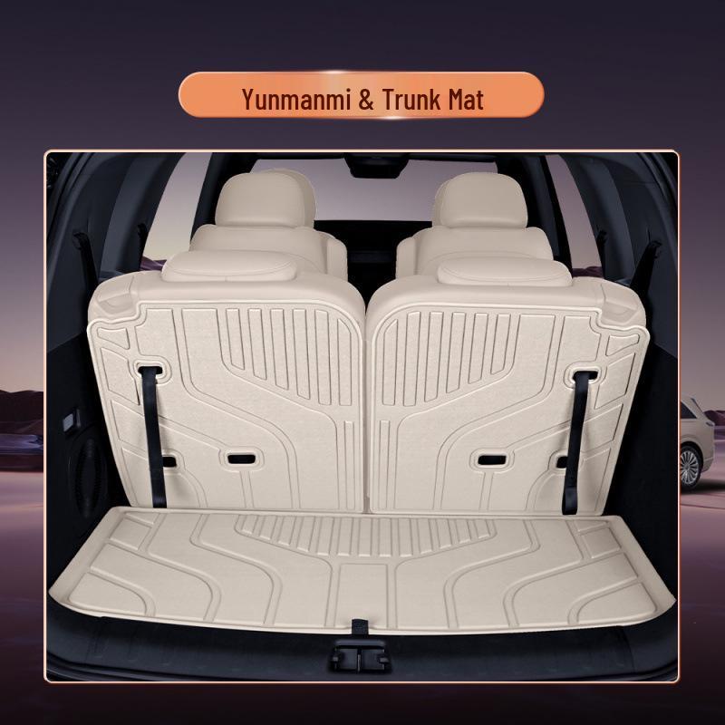 Compatible with 25 Li Auto L9 Models: TPE Trunk Mat, Semi-Enclosed Tail Box Mat, Car Decor Accessories.