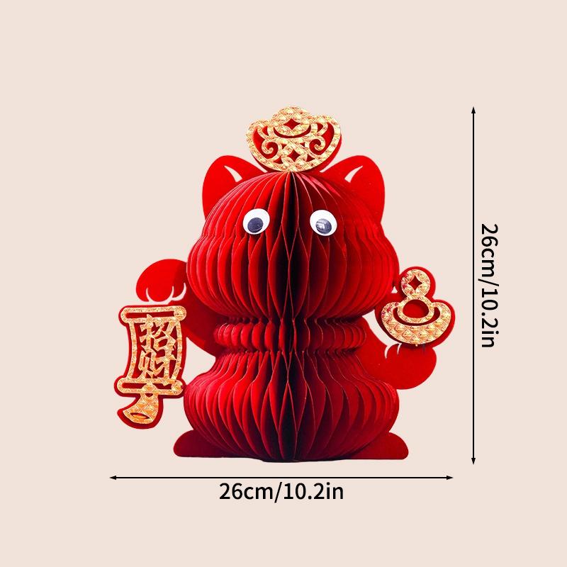 

Chinese New Year Decorations Paper Honeycomb Ball Folding Christmas Tree 3D Ornament Home Wedding Decoration Desktop Ornament
