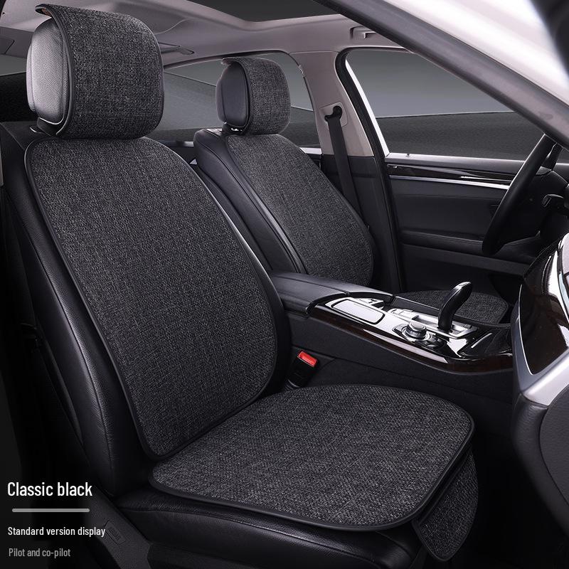 Comprehensive All-Season Linen Seat Cushion Set for Five-Seater Cars