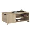 BETTY Rectangular Coffee Table - In Particle Board Covered with Paper - Oak Decor - Classic - L110 X H42 X D60 Cm