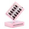 Short Almond Press on Nail,30Pcs Wine Reds Fake Nail in 15 Sizes Glossy False Nail Acrylic Stick on Nail for Women