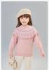[Retro Ear Ear Edge] Infant and Child Girls' Sweater 24 Autumn/Winter Children's Warm Fashion Thread Shirt Top