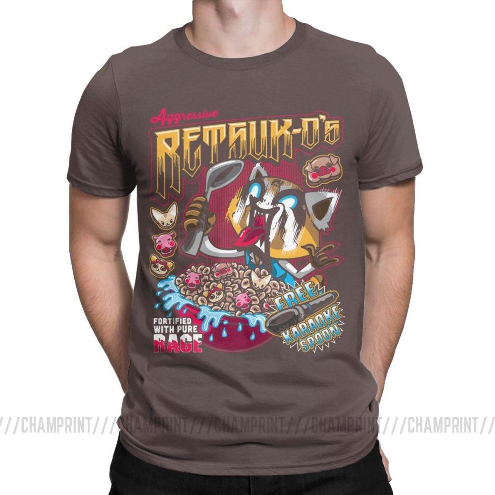 Death Metal Karaoke Kala Aggretsuko Aggressive Retsuko Men S T Shirts Casual Tees Short Sleeve T