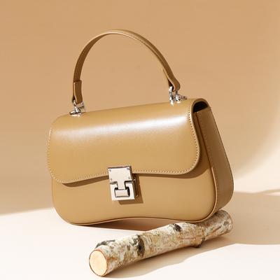 Tasche Damen Neue Kuhleder Handtasche 2025 Frühjahrsmode Vielseitige Schulter Umhängetasche Einfache Pendler Kleine Quadratische Tasche