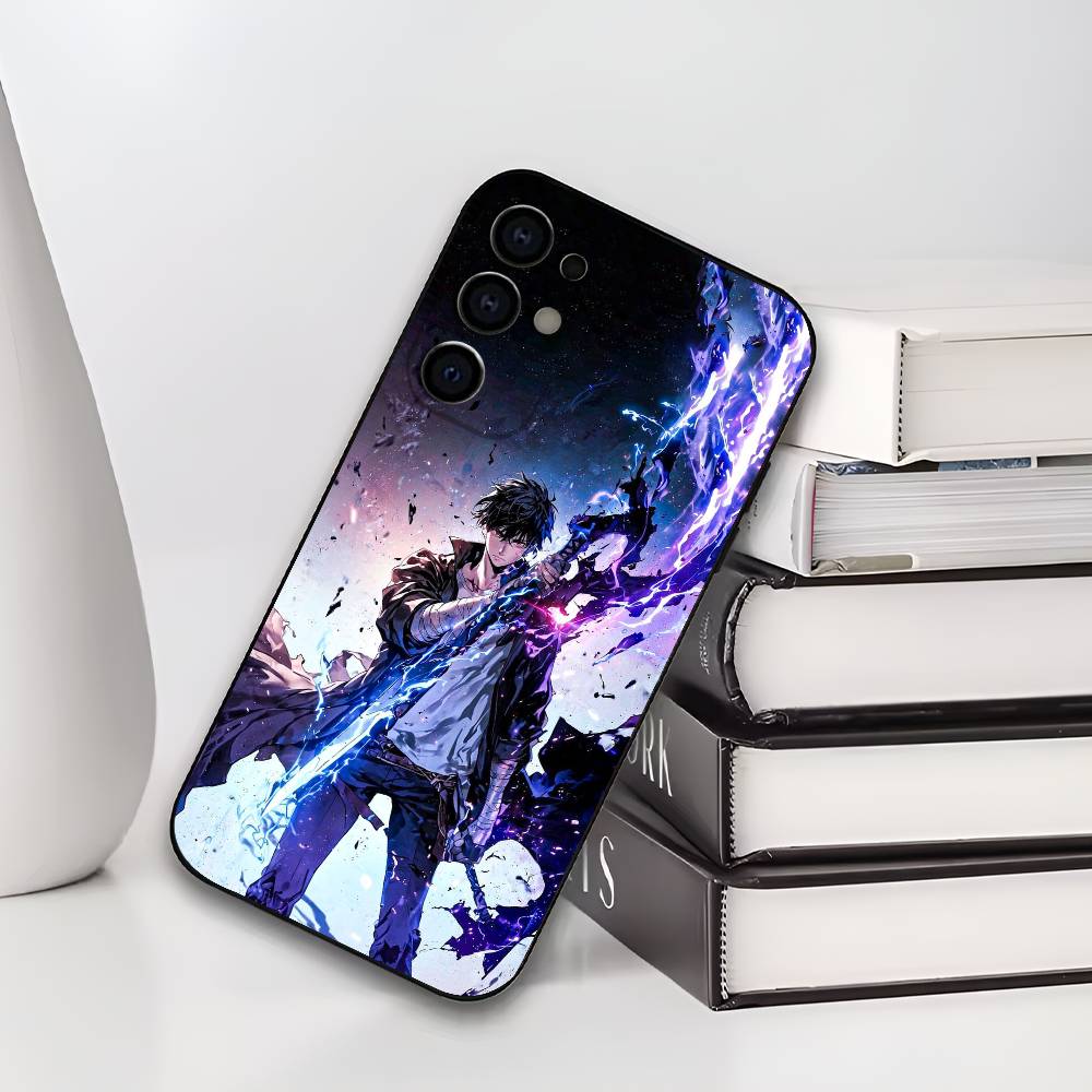 

S-Solos S-Sung Jin woo Leveling Phone Case Silicone Soft For Samsung S25,S24,S21,S22,S23,S30,Ultra,S20,Plus,Fe,Lite Samsung S24fe