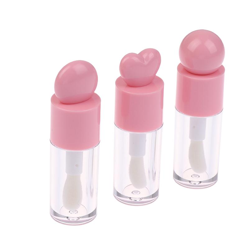 4Ml Lip Gloss Tube Matte Transparent Thick Rod Large Brush Head Empty Bottle Lips Glaze Container Makeup Packaging Material