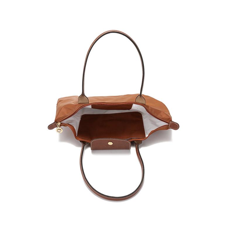 Longchamp Le Pliage 28 Classic Torba z płótna i skóry z długimi rączkami Damskie torby tote Brandy 2605089504
