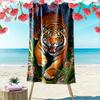 Tiger im Dschungel Illustration Handtuch Strandtuch schnelltrocknend für Reise Outdoor-Sportarten Joggen Strand und Schwimmen