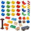 Toate Tipurile de Conectori Adaptoare Accesorii Șine de Tren din Lemn Cleme Universale din Plastic Potrivite pentru Jucării cu Șine din Lemn de Marcă