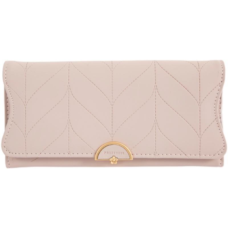 Long wallet for women, niche design, triple fold, small and fresh coin purse, women's handbag