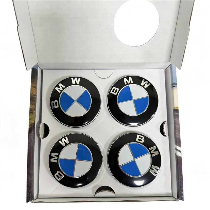 4PCS 56/68mm Floating Wheel Center Caps for BMW 50th Anniversary – Fit E39 E46 E60 F10 F30 G20 X3 X5 (Auto Hub Accessories)