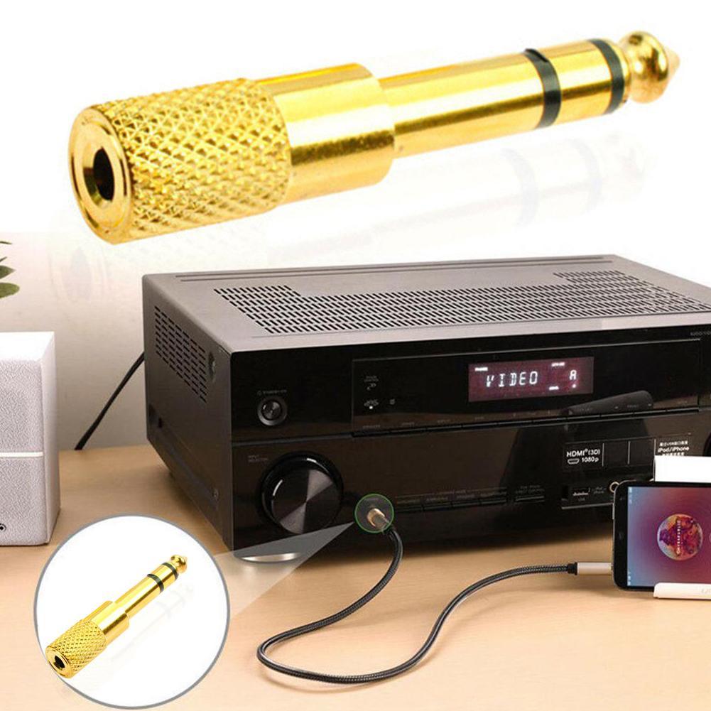 6.5mm Female to 3.5mm Male Jack 3.5 Female to 6.35mm Male Plug Mono Audio Microphone Adapter Converter Aux Cable for Stereo AUX