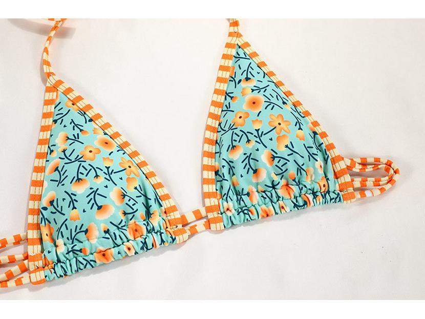 2024 Women's Contrast Color Split Swimsuit with Strap - European & American Style