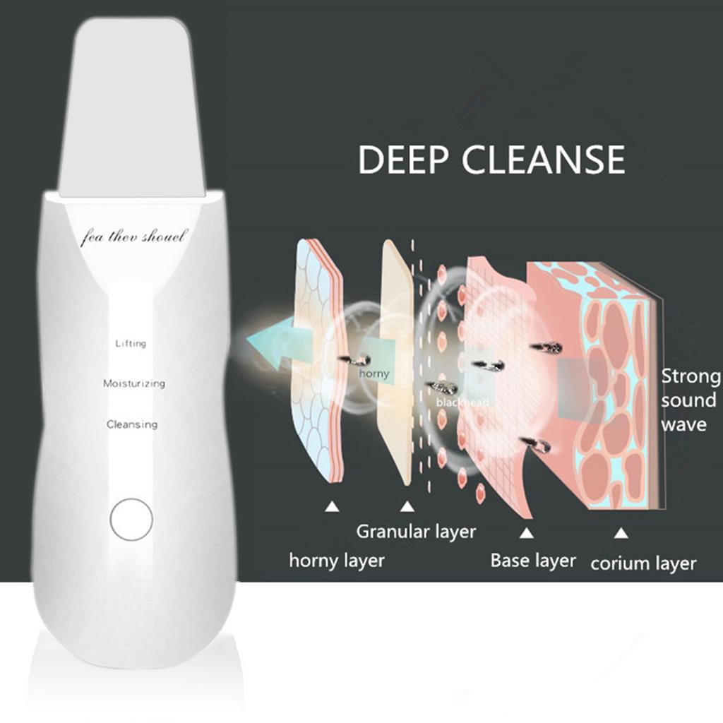 Vibrate Face Clning Device Skin Scrubber Face Lifting Peeling Clner