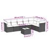 VidaXL Garden Lounge Set 8 Pcs with Brown Cushions Wicker 3217753