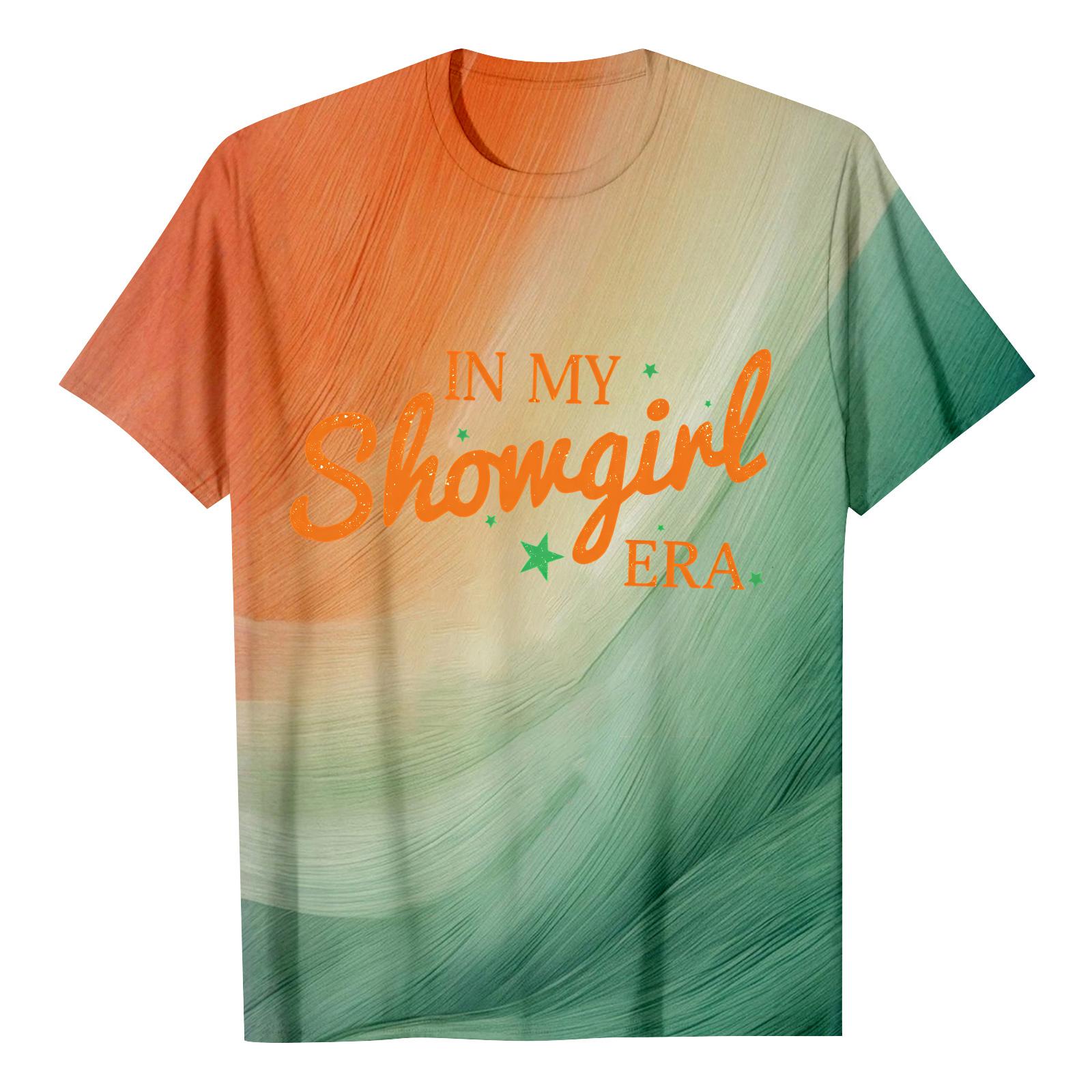 

Унисекс Повседневная футболка с коротким рукавом и принтом букв XL шафрановый