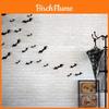 Halloween Bat 3d Wall Decals Pack With Plastic Material For Spooky Decor