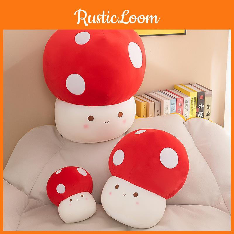 Toy Plush Mushroom Soft Stuffed Doll Cartoon Kids Bedroom Decor Gift Birthday