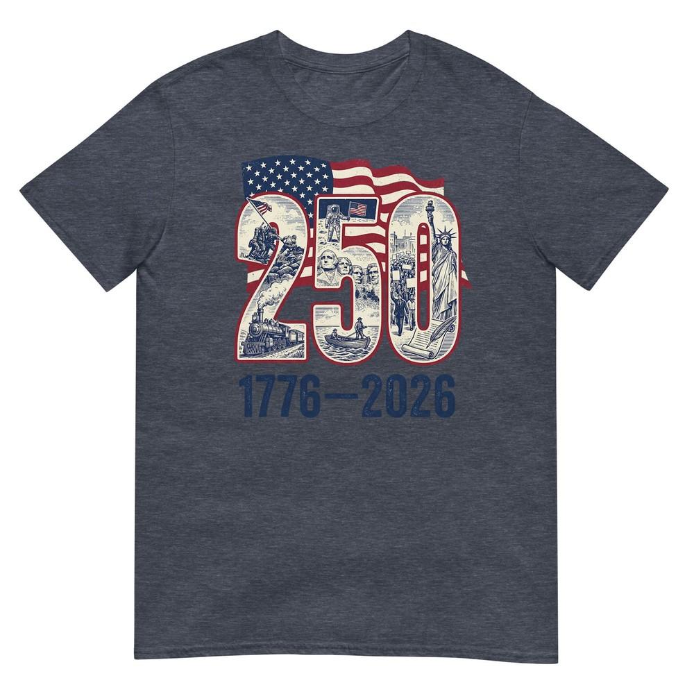 250 Years American 1776 2026 250th Usa Patriotic 4th Of July TShirt