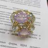 Sace Gems 925 Sterling Silber 8*10MM Natual Lavendel Kristall Ringe für Frauen Engagement Cocktail Party Edlen Schmuck Geschenk