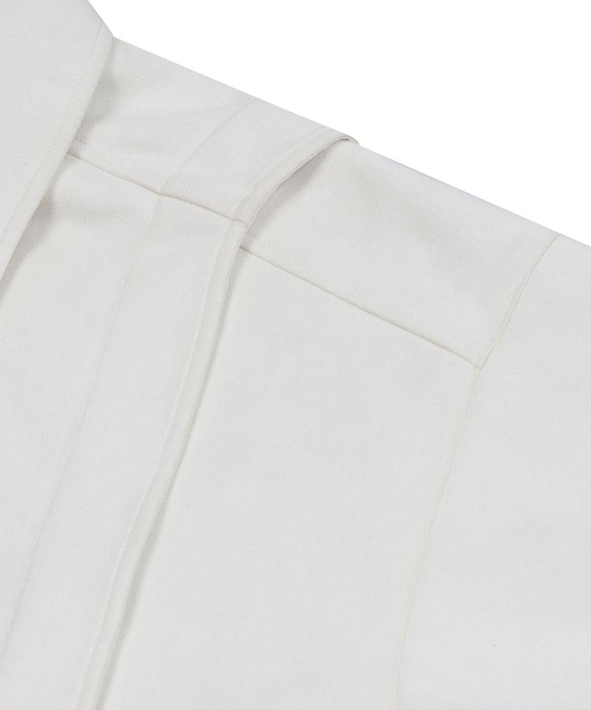 Standarderror 87-Stan150 Heavy Placket Suede Jacket Ivory