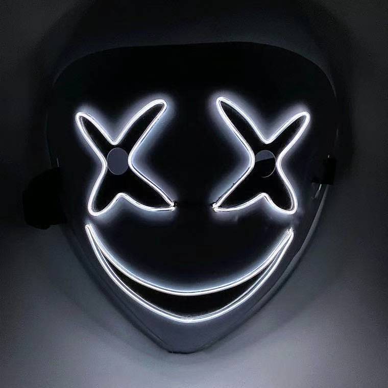 Halloween leuchtende Requisiten, Make-up-Show, Feiertags-Ausdrucksmaske, LED-Lächeln-Masken