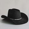 Winter Cowgirl Cowboy Vegan Suede Hat Felt Fedora Hat for Women Men Classic Fashionable All-match Hat sombrero vaquero