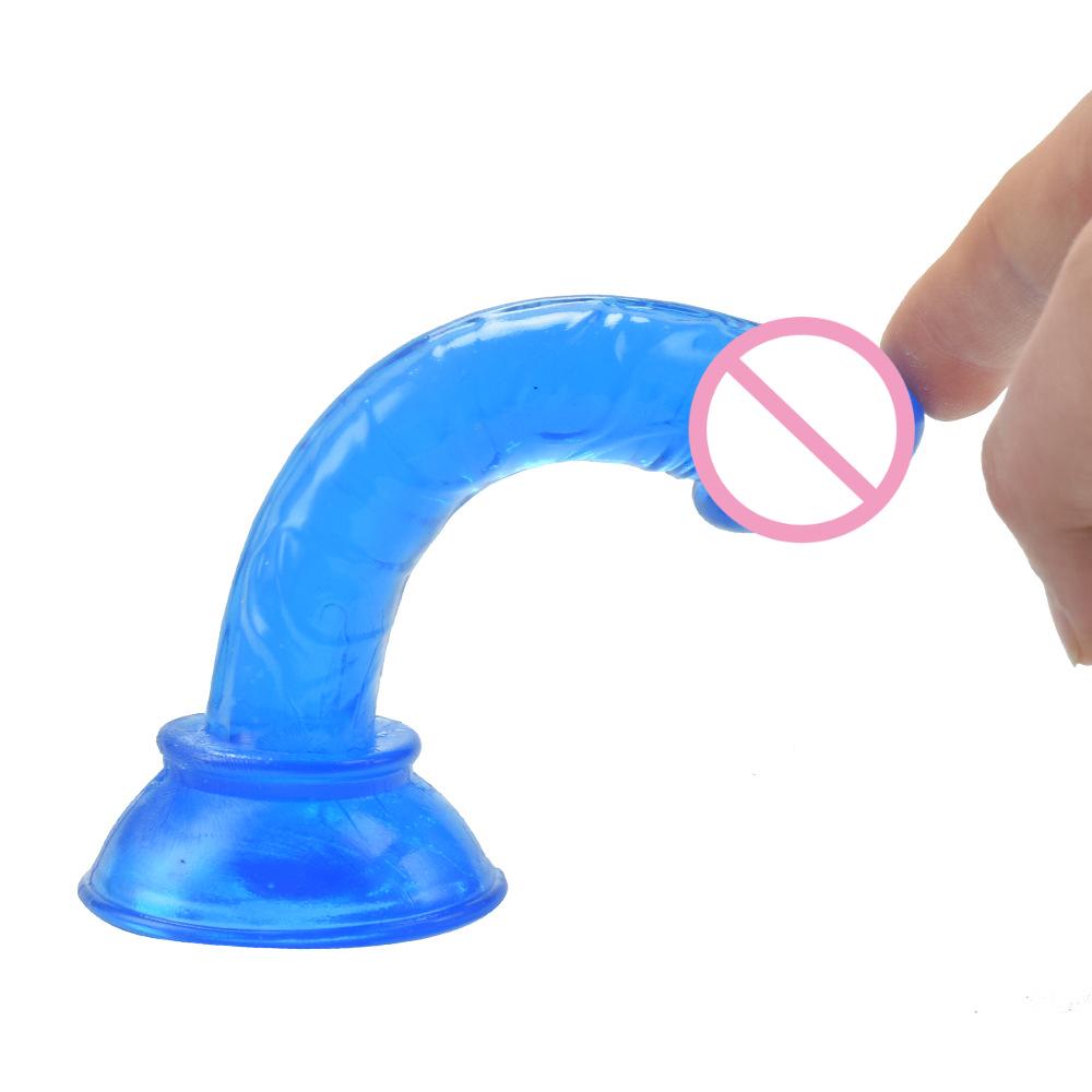 Cheap And Good Quality Mini Soft Jelly Dildos Small Artificial Sucker Cup Penis Vagina Anal Plug Sex Toys For Women Masturbator