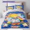 Rainbow Brite Pattern Bedding Quilt Set Quilt Cover Pillowcase Home Decoration Gift (1 * Duvet Cover + 2 * Pillowcase, Without Core)