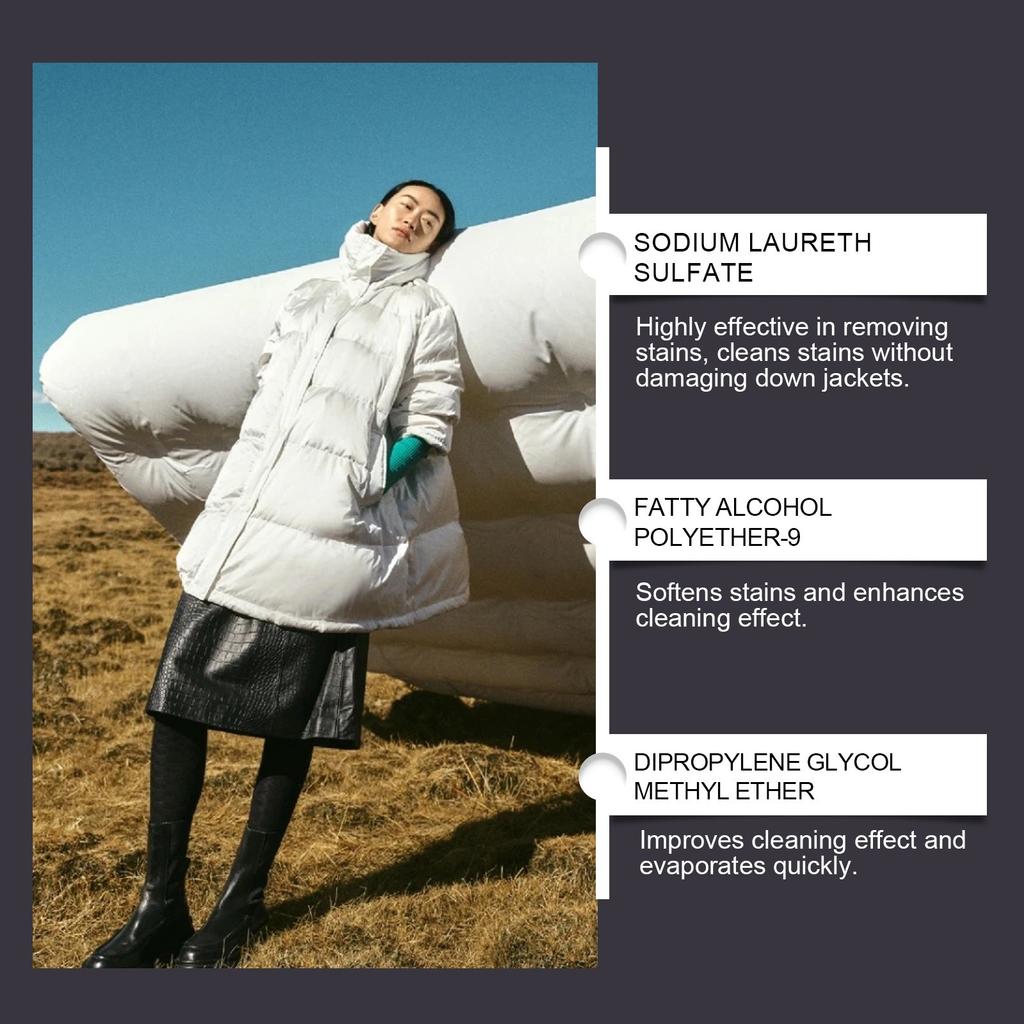 The Gentle Of The Down Jacket Detergent Restores Fluffiness, Repairs The Structure Of Down, Dirt And Odor Without Damaging The 50ml