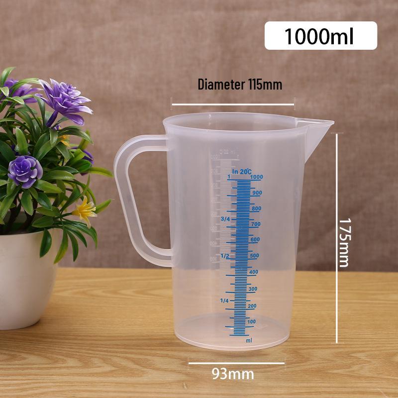 Food Grade Plastic Measuring Cup with Scale - Ideal for Milk Tea Shops & Baking, Large Capacity.