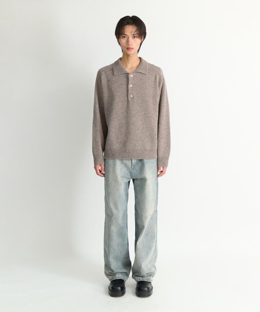 NONBLANK Wool Collar Knit_Dormouse Beige