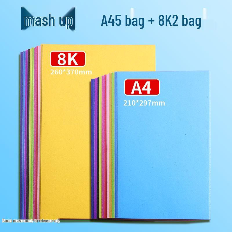 Free Shipping Colored Cardstock: 10 Colors, Thick A4 Origami Paper for Kindergarten Crafts and Student Projects.