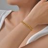 3/7/9MM Stainless Steel Chain Bracelet for Women,Gold Plated Four-sided Polishing Bracelets,Minimalist Jewelry Gifts
