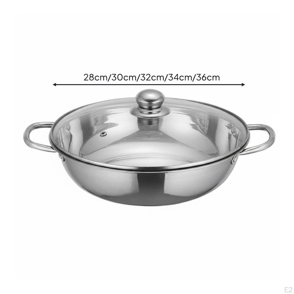 TwoFlavor Pot Thickened Split Large Capacity for Restaurant Owners, Dining Table 28CM