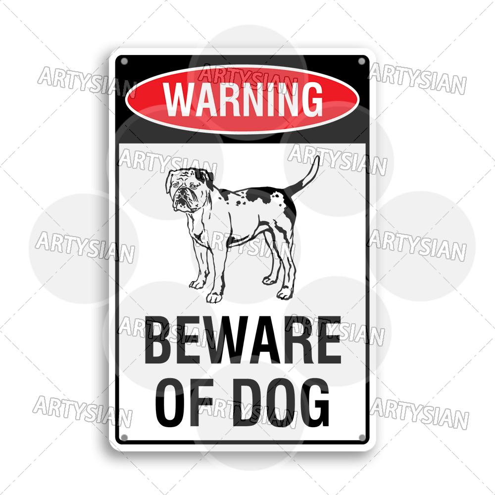 Beware of Dog Metal Sign Rottweiler GSD Golden Beagle Bulldog Pit Bull Poodle Bullmastiff Bloodhound Yorkie Border Collie Schn