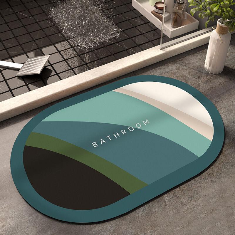 Diatom mud absorbent mat household floor mat bathroom toilet kitchen door non-slip quick drying