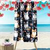Cute Cats and Floral Pattern Beach Towel Beach Towel Quick-drying for Travel Outdoor Sports Jogging Beach and Swimming