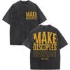T-Shirt Retro Streetwear con Stampa "Dio Ha un Piano per Te" Top Oversize per Uomo Donna