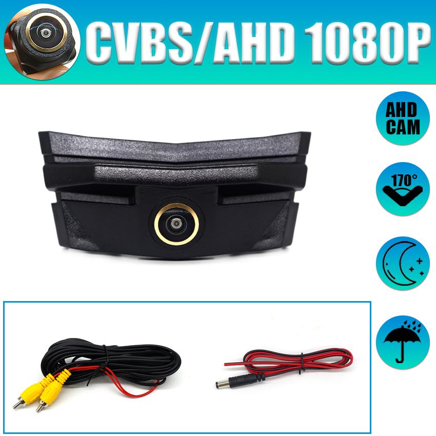 

Вид спереди, золотая линза камеры для Toyota Alphard Vellfire 2018 2019 2020 HD Night Vision Parking LOGO Передняя водонепроницаемая камера CVBS 1080X720P
