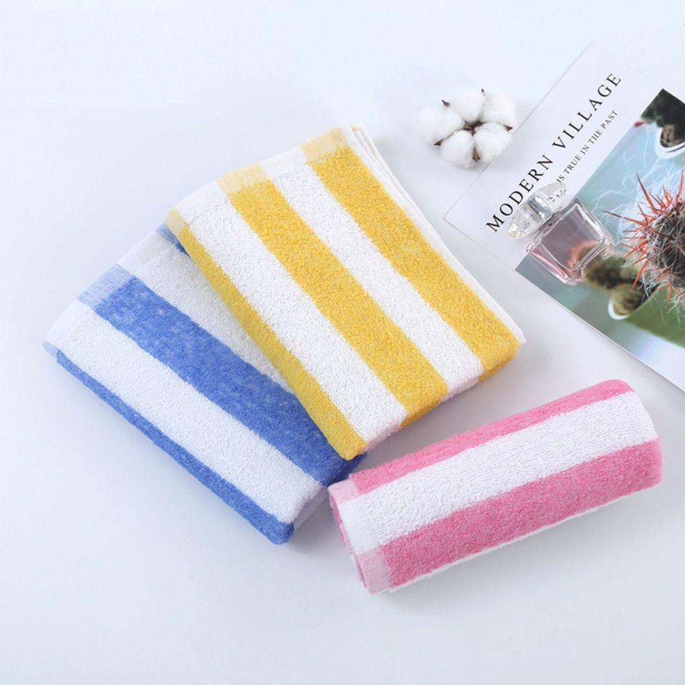

Absorbent Sports Bath Towel Striped Beach Towel Camping Gym Towel рожевий
