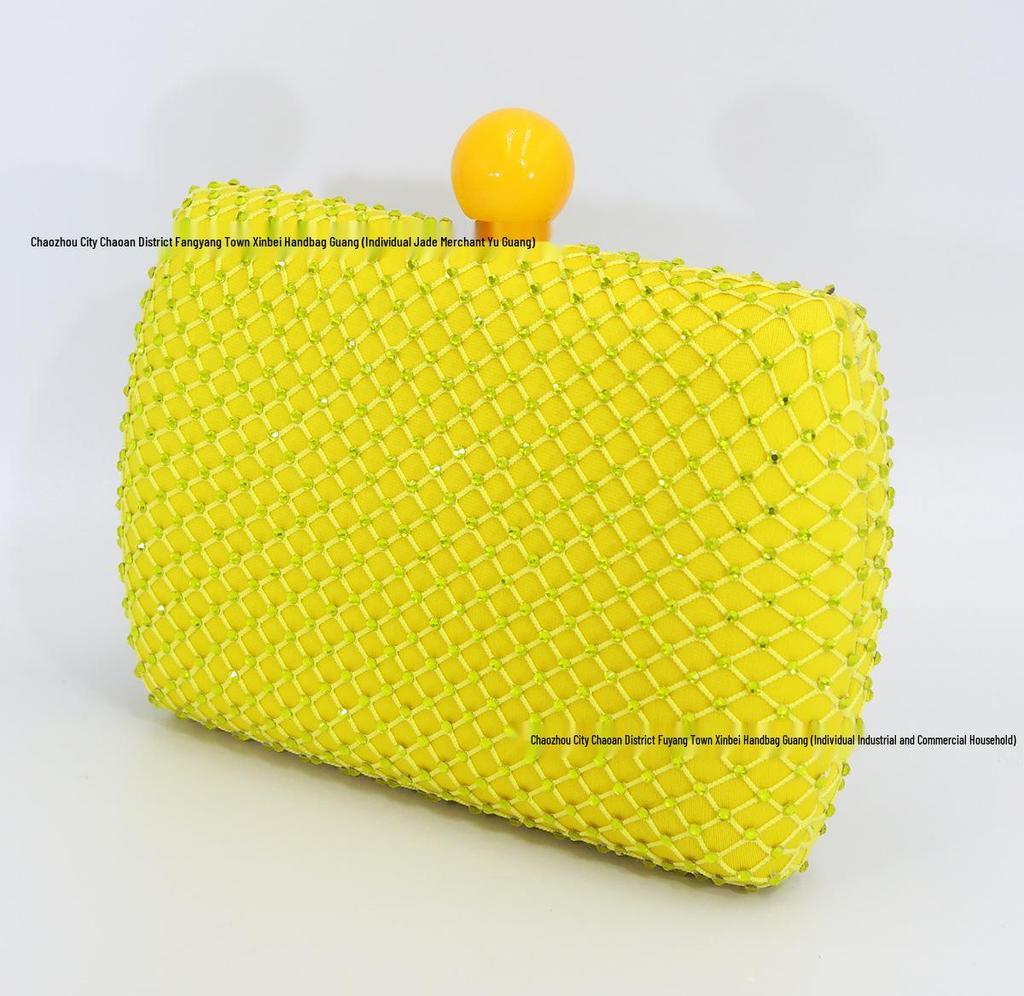 Kvinnors flerfärgade strass-clutch: Elegant Kvällsväska för Cheongsam och Klänning