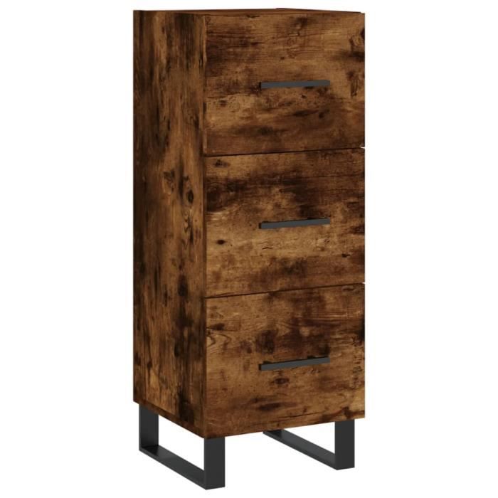 VidaXL Buffet Chêne fumé 34,5x34x90 cm Bois d'ingénierie 828633