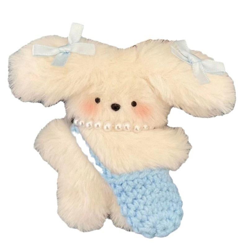 Cute Keychain with Decorative Bowknot Dog Pendant Fashionable Dog Keychain Bag Pendant Stylish Backpack Ornament