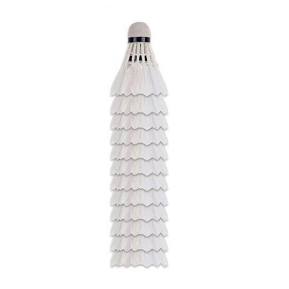 New 12 Pcs White Badminton Ball Shuttlecocks Sport Training Game