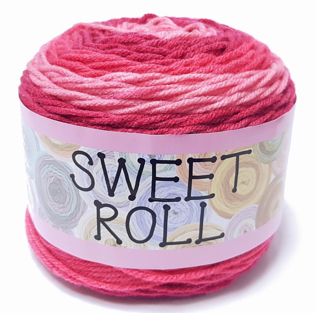 Sweet roll acrylic yarn 140g fuchsia 1047-03